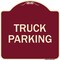 Signmission Designer Series Truck Truck Parking, Burgundy Heavy-Gauge Aluminum Sign, 18" x 18", BU-1818-22785 A-DES-BU-1818-22785 - alternate 1